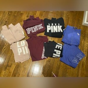 Victoria's Secret Love Pink sweatsuit bundle x4